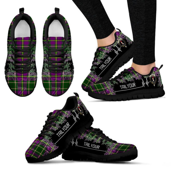 Taylor Clan Sneaker, Scottish Tartan Taylor Clans Sneaker Heartbeat Style - Image 4