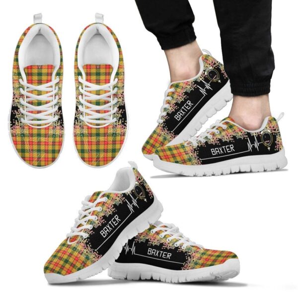 Baxter Clan Sneaker, Scottish Tartan Baxter Clans Sneaker Heartbeat Style