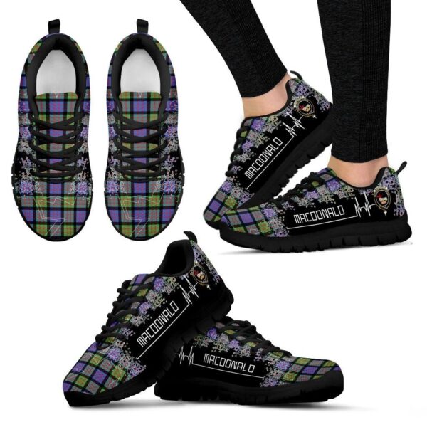 MacDonald Ancient Clan Sneaker, Scottish Tartan MacDonald Ancient Clans Sneaker Heartbeat Style - Image 4