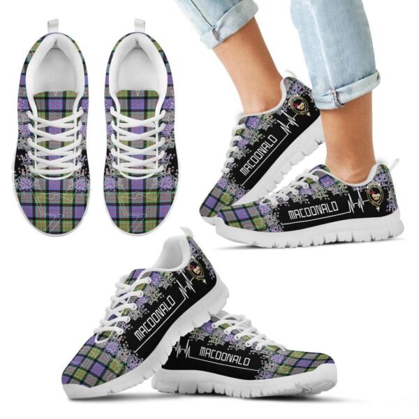 MacDonald Ancient Clan Sneaker, Scottish Tartan MacDonald Ancient Clans Sneaker Heartbeat Style - Image 5