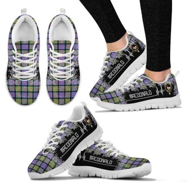 MacDonald Ancient Clan Sneaker, Scottish Tartan MacDonald Ancient Clans Sneaker Heartbeat Style - Image 3