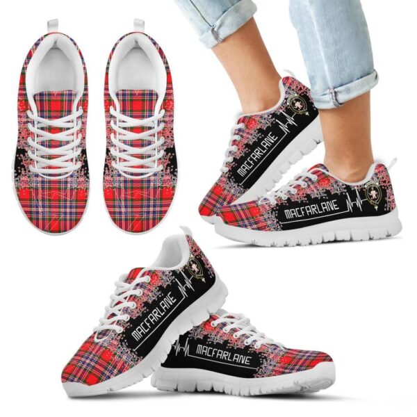 MacFarlane Modern Clan Sneaker, Scottish Tartan MacFarlane Modern Clans Sneaker Heartbeat Style - Image 5