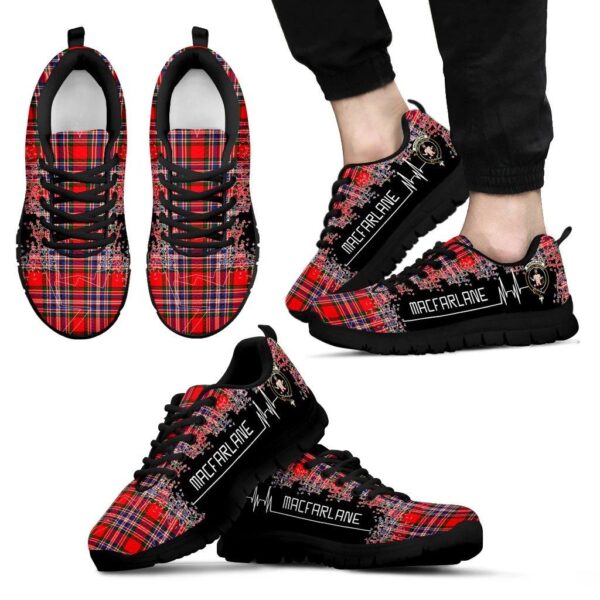 MacFarlane Modern Clan Sneaker, Scottish Tartan MacFarlane Modern Clans Sneaker Heartbeat Style - Image 2