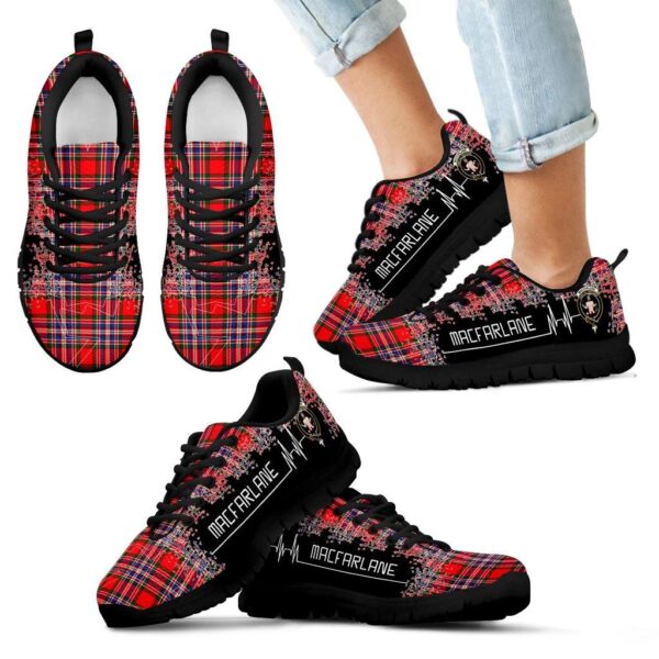 MacFarlane Modern Clan Sneaker, Scottish Tartan MacFarlane Modern Clans Sneaker Heartbeat Style - Image 6