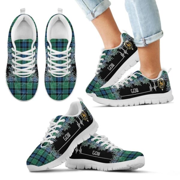 Graham of Menteith Ancient Clan Sneaker, Scottish Tartan Graham of Menteith Ancient Clans Sneaker Heartbeat Style - Image 5