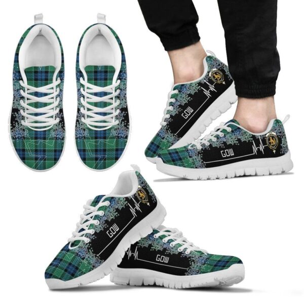 Graham of Menteith Ancient Clan Sneaker, Scottish Tartan Graham of Menteith Ancient Clans Sneaker Heartbeat Style