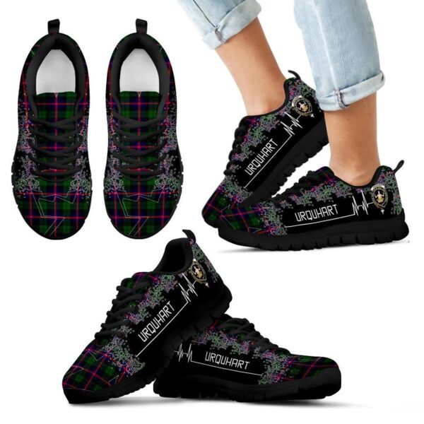 Urquhart Modern Clan Sneaker, Scottish Tartan Urquhart Modern Clans Sneaker Heartbeat Style - Image 6