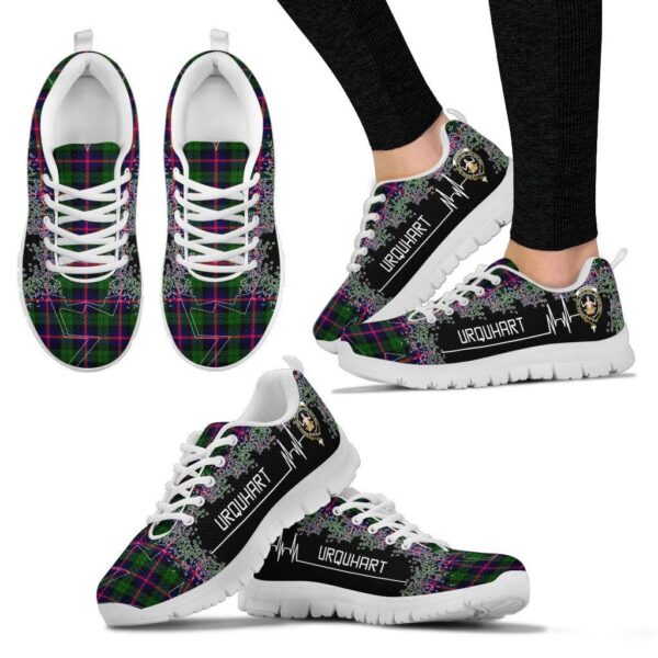 Urquhart Modern Clan Sneaker, Scottish Tartan Urquhart Modern Clans Sneaker Heartbeat Style - Image 3