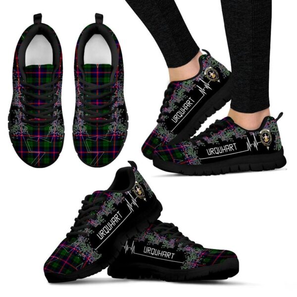 Urquhart Modern Clan Sneaker, Scottish Tartan Urquhart Modern Clans Sneaker Heartbeat Style - Image 4