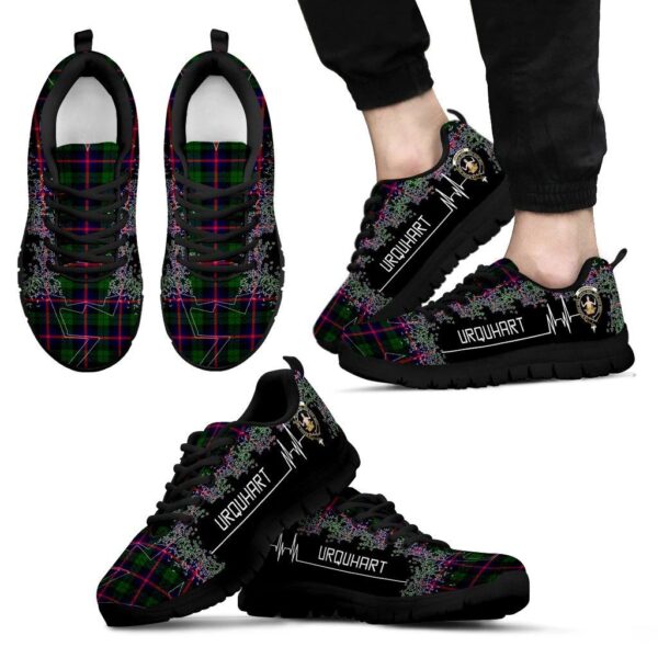 Urquhart Modern Clan Sneaker, Scottish Tartan Urquhart Modern Clans Sneaker Heartbeat Style - Image 2