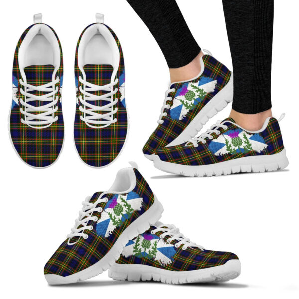 MacLellan Clan Sneaker, Scottish Tartan MacLellan Clans Sneaker Thistle Style - Image 3