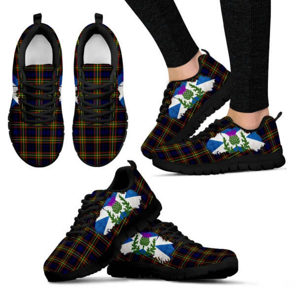 MacLellan Clan Sneaker, Scottish Tartan MacLellan Clans Sneaker Thistle Style - Image 4