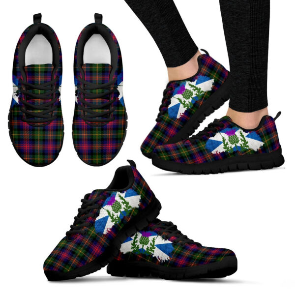 Logan Clan Sneaker, Scottish Tartan Logan Clans Sneaker Thistle Style - Image 4