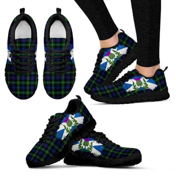 MacKenzie Clan Sneaker, Scottish Tartan MacKenzie Clans Sneaker Thistle Style - Image 4