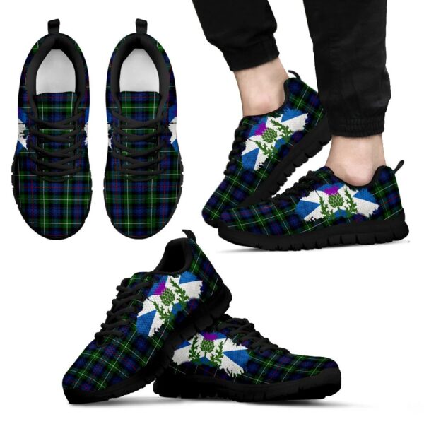 MacKenzie Clan Sneaker, Scottish Tartan MacKenzie Clans Sneaker Thistle Style - Image 2