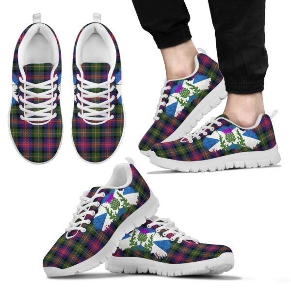 Logan Clan Sneaker, Scottish Tartan Logan Clans Sneaker Thistle Style