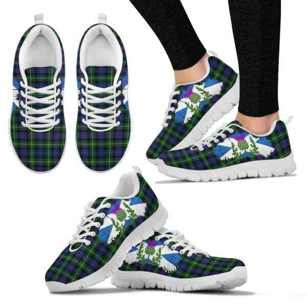 MacKenzie Clan Sneaker, Scottish Tartan MacKenzie Clans Sneaker Thistle Style - Image 3