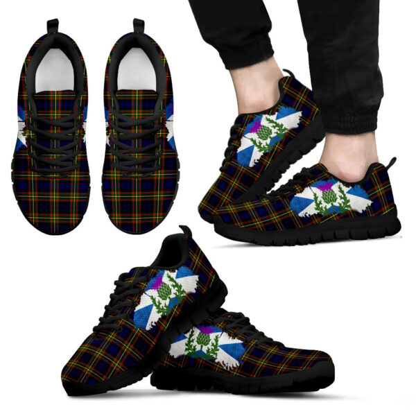 MacLellan Clan Sneaker, Scottish Tartan MacLellan Clans Sneaker Thistle Style - Image 2