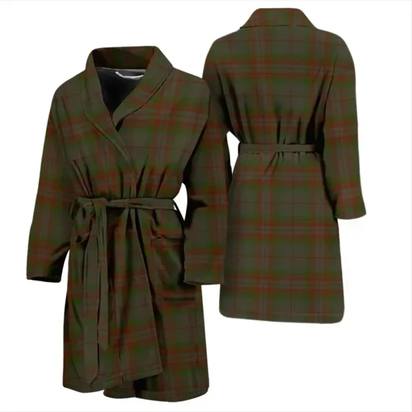 ScotClans Gray Bathrobe, Men Tartan Plaid Bathrobe - Image 3