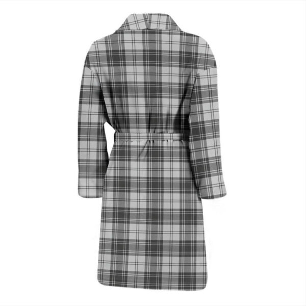 ScotClans Douglas Grey Modern Bathrobe, Men Tartan Plaid Bathrobe - Image 2