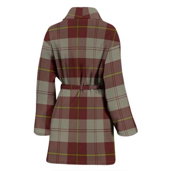 ScotClans Cunningham Burgundy Dancers Bathrobe, Women Tartan Plaid Bathrobe - Image 2