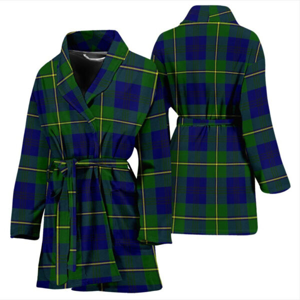 ScotClans Johnston Modern  Bathrobe, Women Tartan Plaid Bathrobe - Image 3