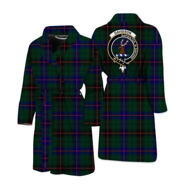 ScotClans Davidson Men Bathrobe - Davidson Bathrobe Badge