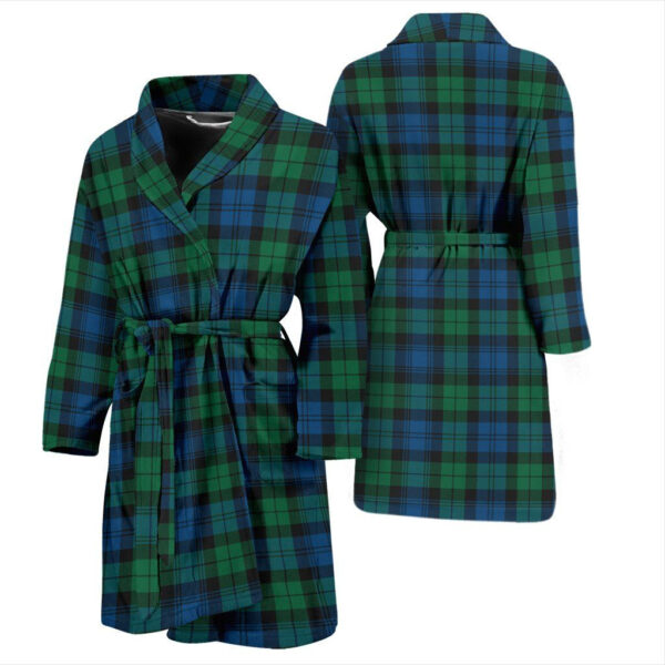 ScotClans Blackwatch Ancient Bathrobe, Men Tartan Plaid Bathrobe - Image 3