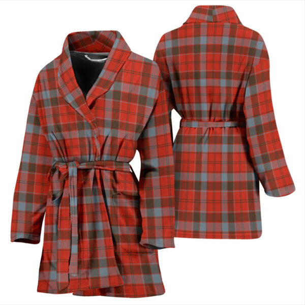 ScotClans Robertson Weathered Bathrobe, Women Tartan Plaid Bathrobe - Image 3