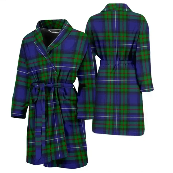 ScotClans Robertson Hunting Modern Bathrobe, Men Tartan Plaid Bathrobe - Image 3