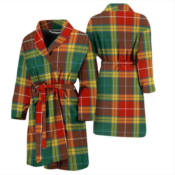 ScotClans Buchanan Old Sett Bathrobe, Men Tartan Plaid Bathrobe - Image 3