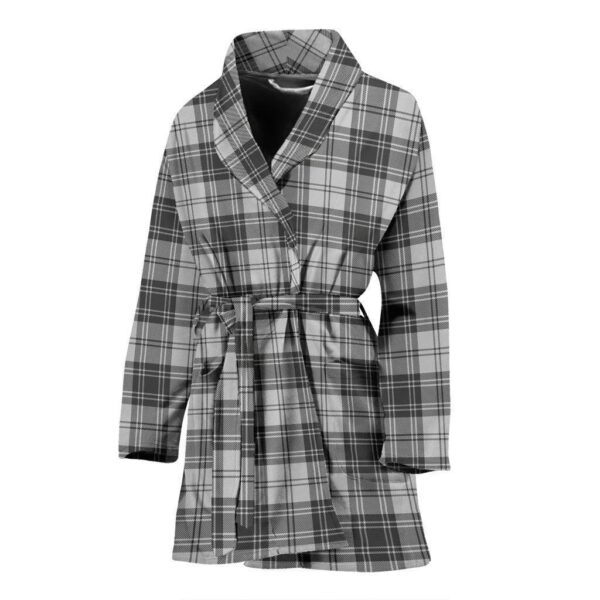 ScotClans Douglas Grey Modern Bathrobe, Women Tartan Plaid Bathrobe