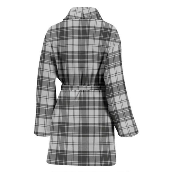 ScotClans Douglas Grey Modern Bathrobe, Women Tartan Plaid Bathrobe - Image 2