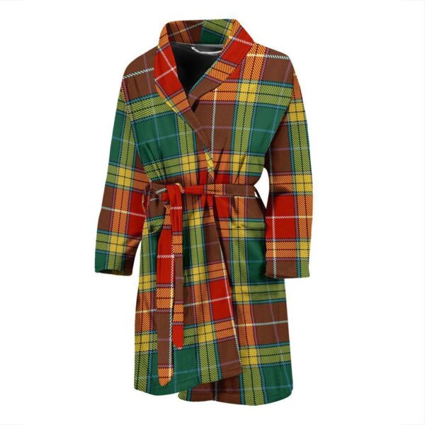 ScotClans Buchanan Old Sett Bathrobe, Men Tartan Plaid Bathrobe