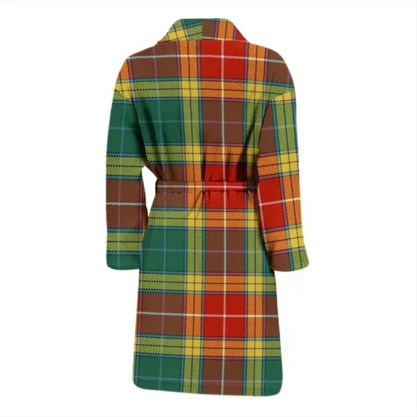 ScotClans Buchanan Old Sett Bathrobe, Men Tartan Plaid Bathrobe - Image 2