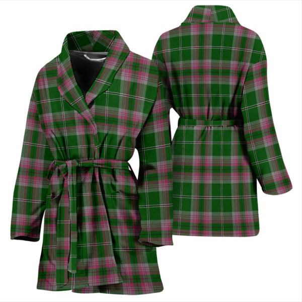 ScotClans Gray Hunting Bathrobe, Women Tartan Plaid Bathrobe - Image 3