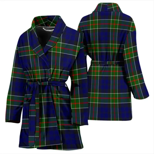 ScotClans Colquhoun Modern Bathrobe, Women Tartan Plaid Bathrobe - Image 3