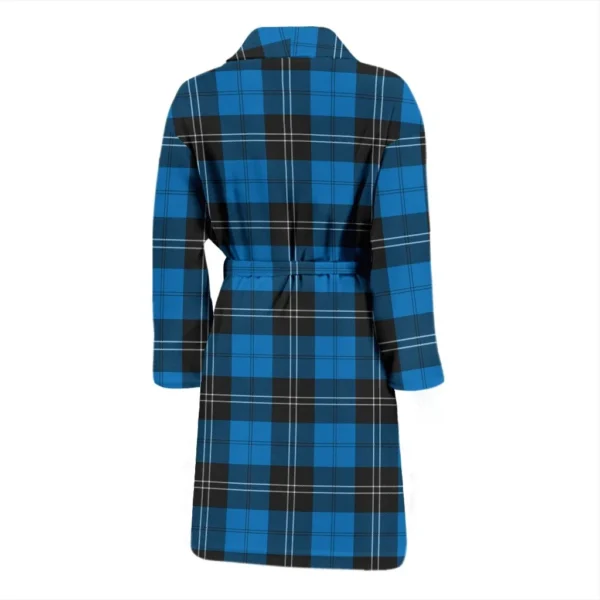 ScotClans Ramsay Blue Ancient Bathrobe, Men Tartan Plaid Bathrobe - Image 2