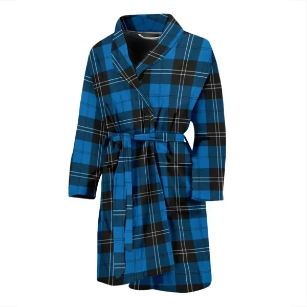 ScotClans Ramsay Blue Ancient Bathrobe, Men Tartan Plaid Bathrobe