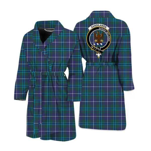 ScotClans Sandilands Men Bathrobe - Sandilands Bathrobe Badge