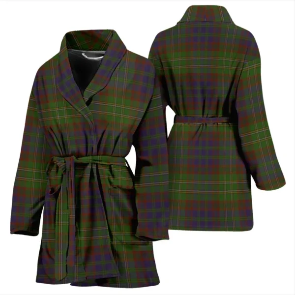 ScotClans Cunningham Hunting Modern Bathrobe, Women Tartan Plaid Bathrobe - Image 3