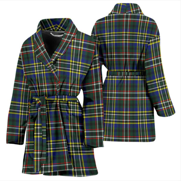 ScotClans Scott Green Modern Bathrobe, Women Tartan Plaid Bathrobe - Image 3