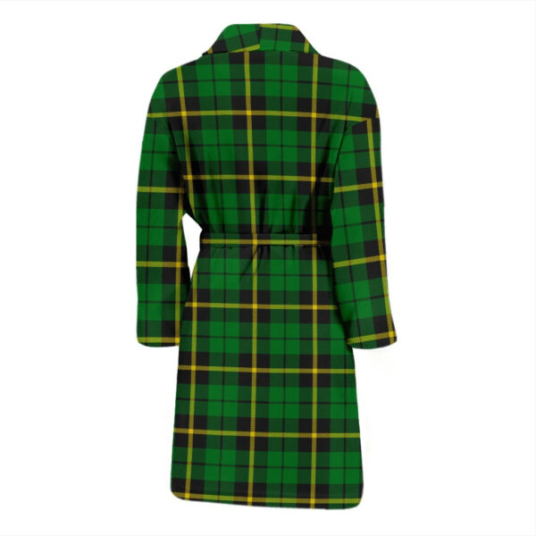 ScotClans Wallace Hunting - Green Bathrobe, Men Tartan Plaid Bathrobe - Image 2