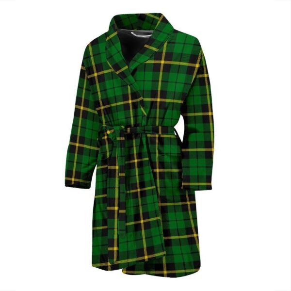 ScotClans Wallace Hunting - Green Bathrobe, Men Tartan Plaid Bathrobe