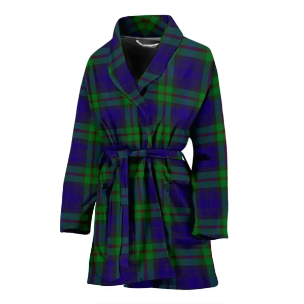 ScotClans MacKinlay Modern Bathrobe, Women Tartan Plaid Bathrobe