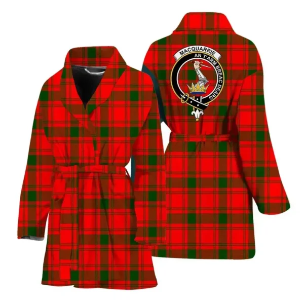 ScotClans MacQuarrie Women Bathrobe - MacQuarrie Bathrobe Badge