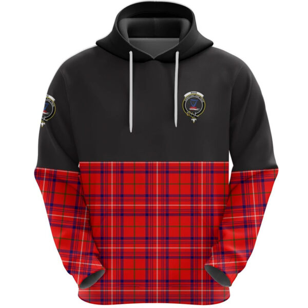 Rose Modern Clan Hoodie, Scottish Tartan Rose Modern Clans Hoodie Half Of Style