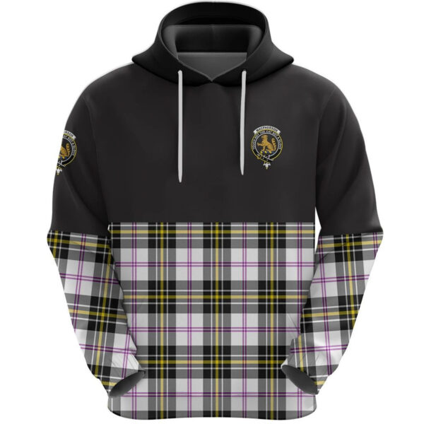 MacPherson Dress Modern Clan Hoodie, Scottish Tartan MacPherson Dress Modern Clans Hoodie Half Of Style