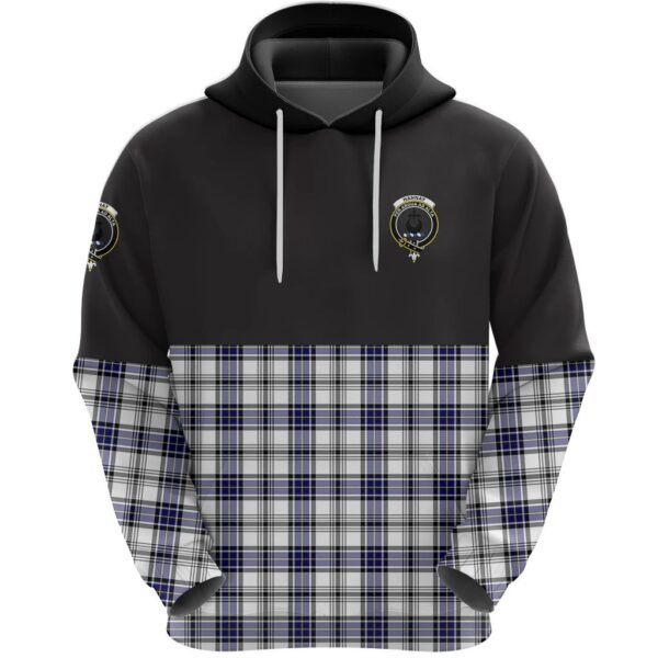 Hannay Modern Clan Hoodie, Scottish Tartan Hannay Modern Clans Hoodie Half Of Style