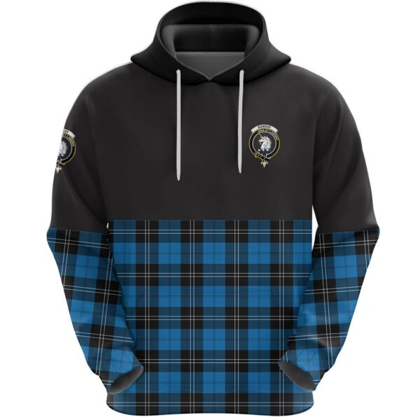 Ramsay Blue Ancient Clan Hoodie, Scottish Tartan Ramsay Blue Ancient Clans Hoodie Half Of Style